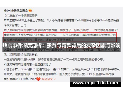 魏震事件深度剖析:禁赛与罚款背后的复杂因素与影响 魏震事件深度剖析:禁赛与罚款背后的复杂因素与影响